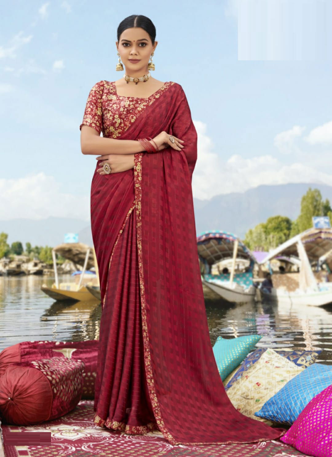 Saroj Vaidehi Festive Wear Georgette Heavy Designer Fancy Saree Collection